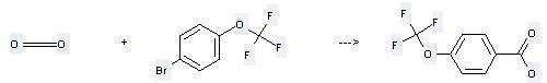 4-(Trifluoromethoxy)benzoic acid can be prepared by carbon dioxide and 1-bromo-4-(trifluoromethoxy)benzene at the temperature of -78°C